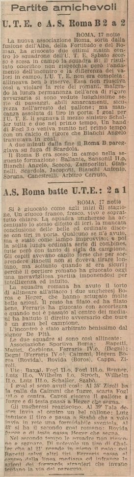 Corriere dello Sport di lunedì 18 luglio 1927