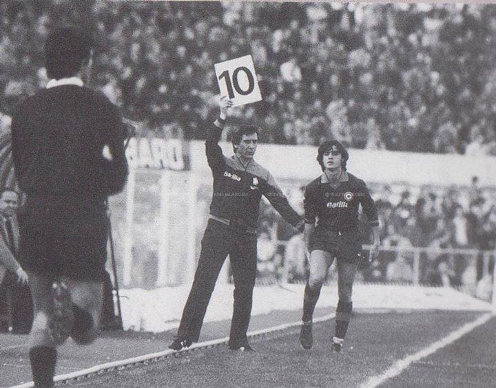Giuseppe Giannini fa il suo esordio in Serie A