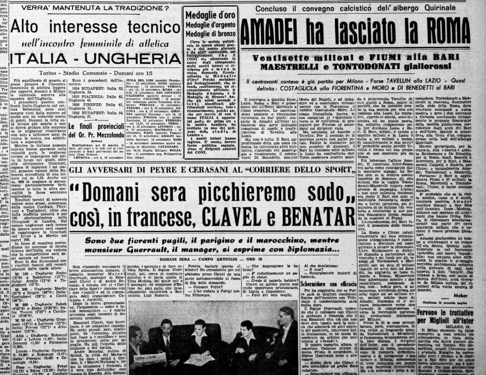 Il Corriere dello Sport annuncia l'addio di Amadei alla Roma