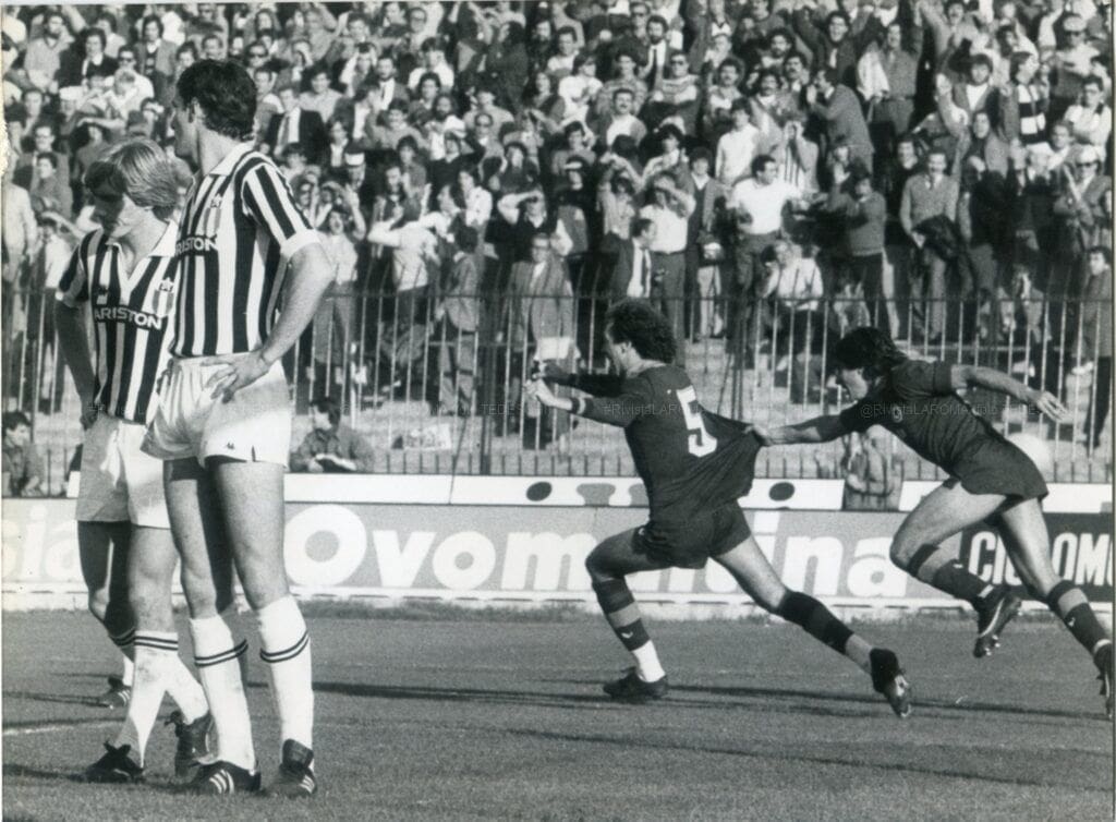 AS-Roma-1981-82_Juve-Roma_011181_Falcao La Roma degli anni ottanta: formazioni e foto