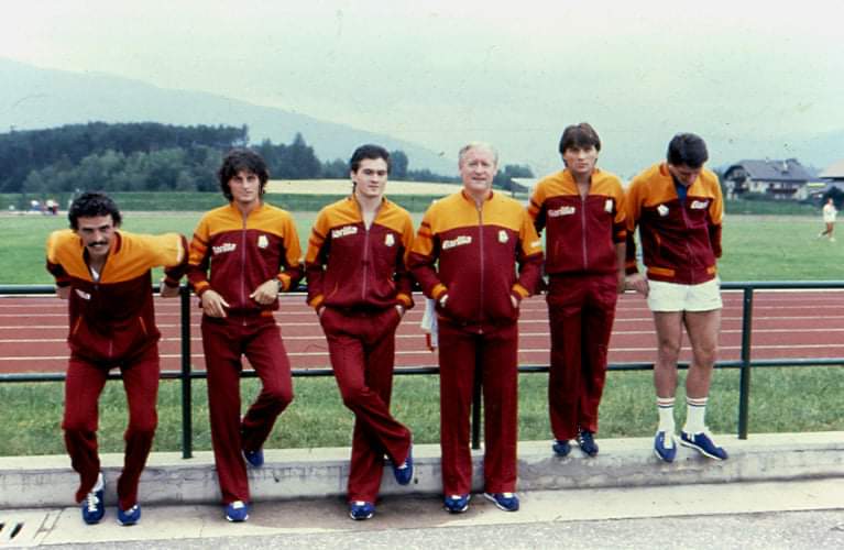 Liedholm con i nuovi acquisti nell'estate 1982