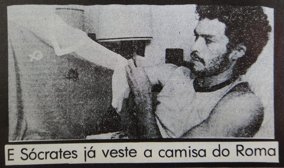 Il passaggio di Socrates alla Roma sui giornali brasiliani