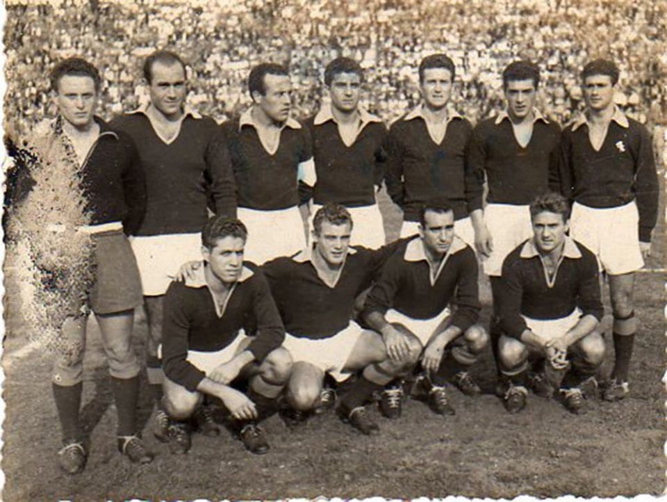 Una formazione della Roma 1949-50