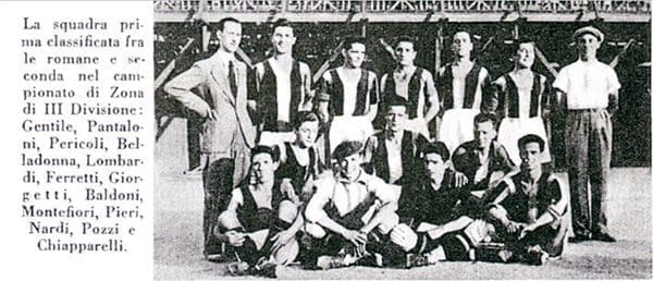 La Roma che vince la terza divisione 1934-35