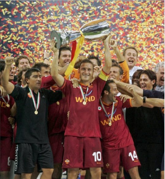 La Roma festeggia la Supercoppa Italiana 2007
