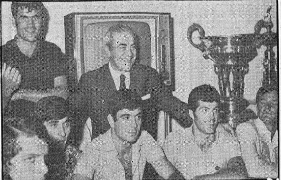 Marchini con Bertogna e altri giocatori