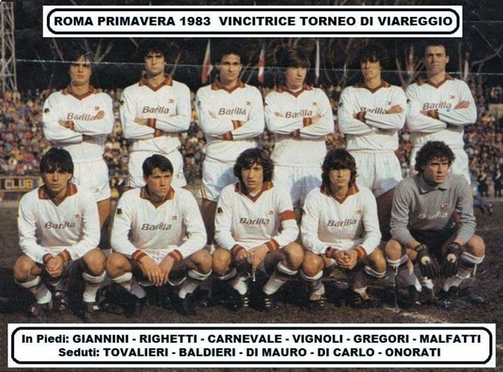 La Roma che vince il Viareggio 1983