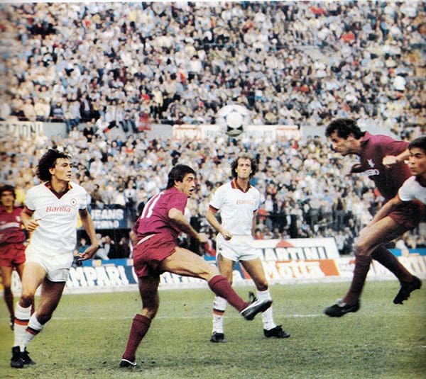 Bonetti in azione nella finale di Coppa Italia 1981