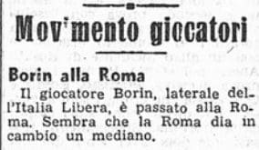 L'acquisto di Borin sul Corriere dello Sport