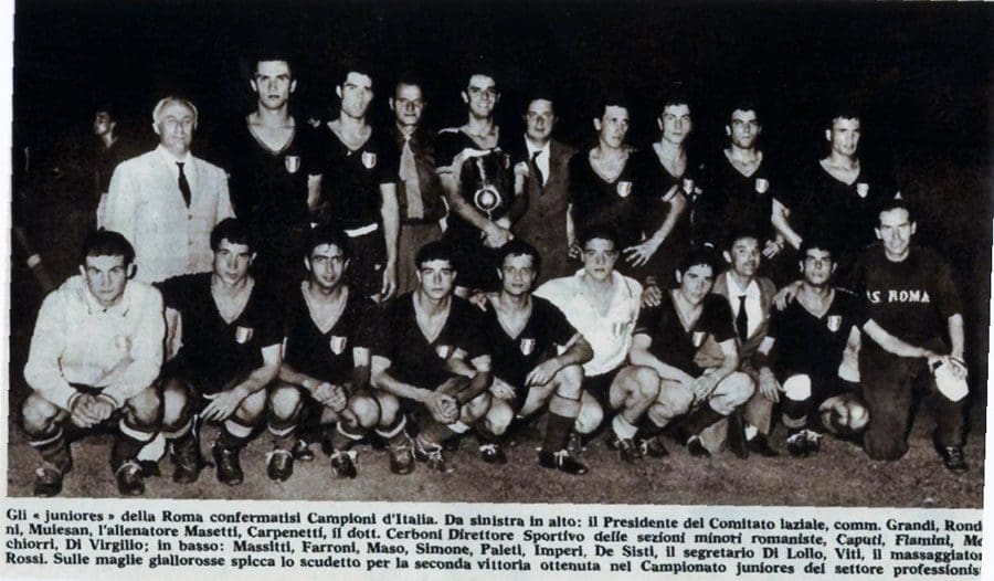 La Roma Juniores Campione d'Italia 1961