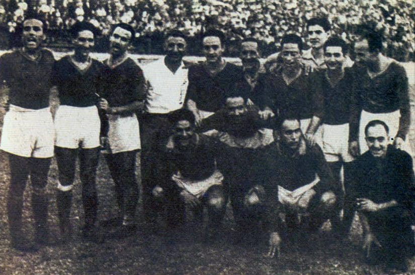 Degni al centro della Roma che vince il derby del 6.10.1946