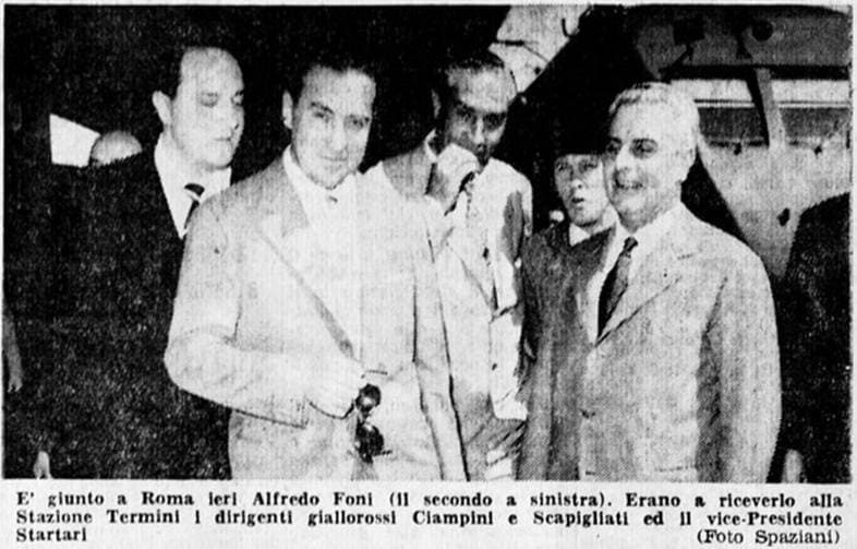 Foni-Alfredo_arrivo-a-Roma_090659_CorSport ALFREDO FONI
